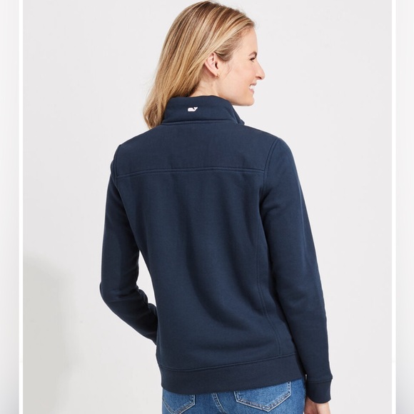 Vineyard Vines Navy Women’s Size M 1/4 Zip Sweatshirt - Picture 2 of 11